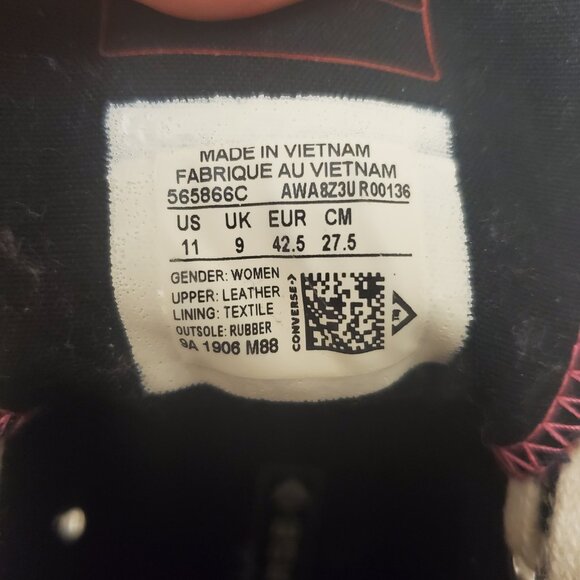 Converse metallic striped high top sneakers size 9 - Picture 10 of 11